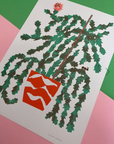 Riso Cactus Poster 12 x 16 Lizzie Lomax