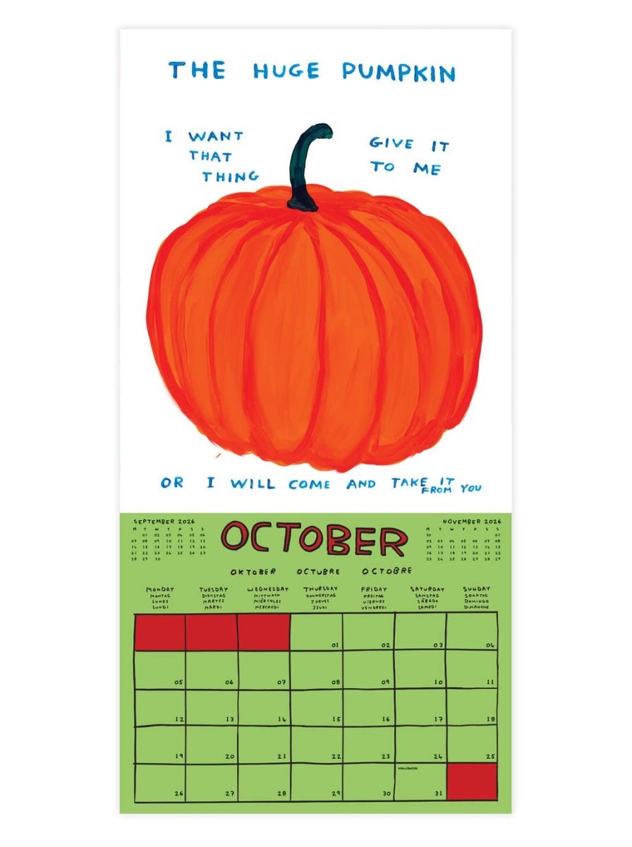 Calendrier 2026 D. Shrigley - Ex - voto