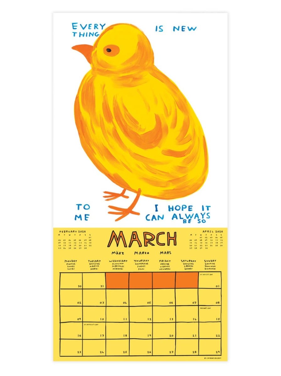Calendrier 2026 D. Shrigley - Ex - voto