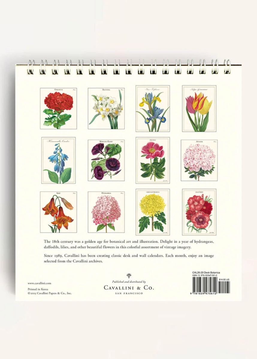 Calendrier de Bureau 2026 Botanica Cavallini - Ex - voto
