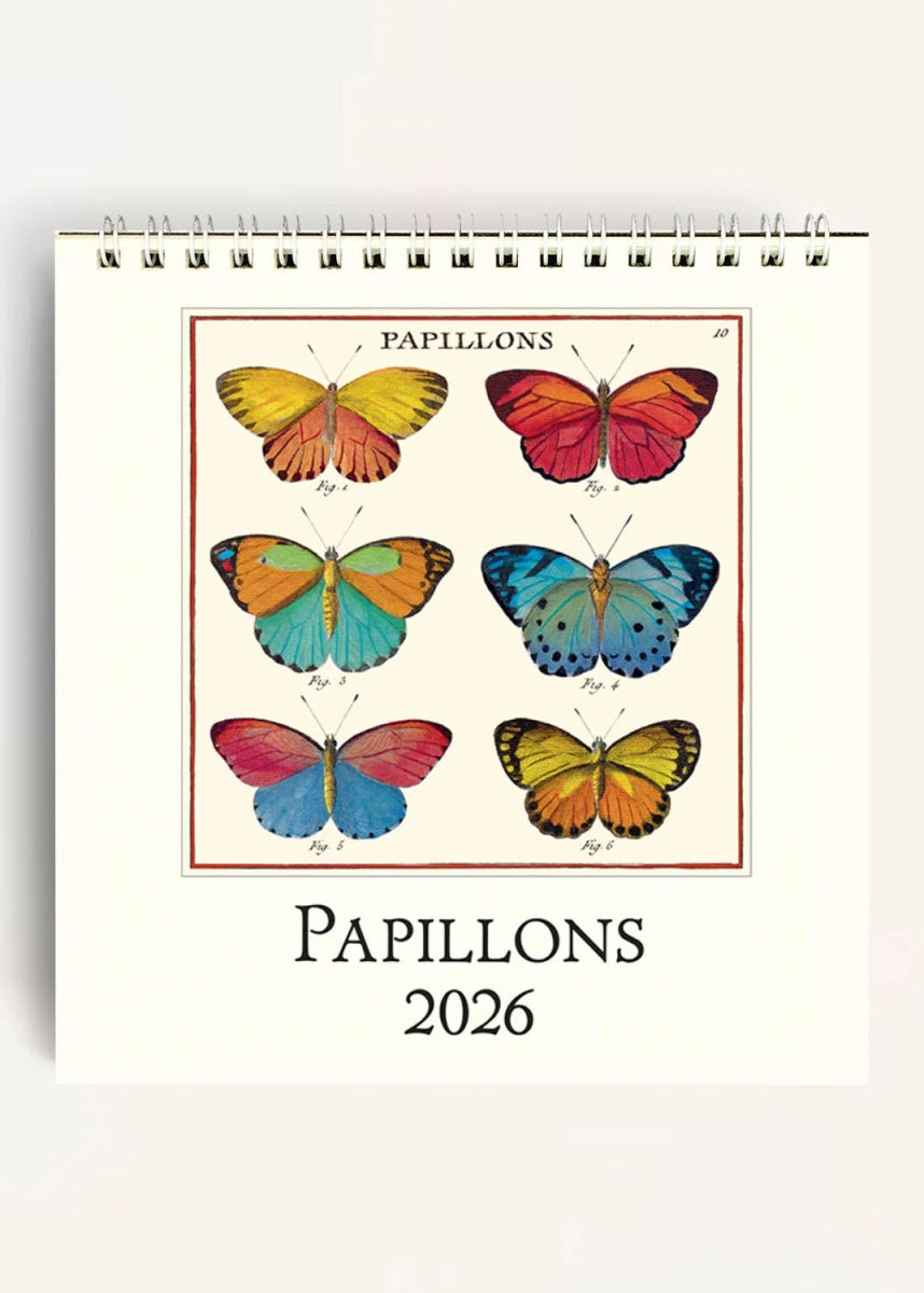 Calendrier de Bureau 2026 Papillons Cavallini - Ex - voto