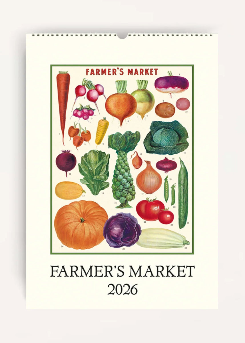 Calendrier Mural 2026 Farmer's Market Cavallini - Ex - voto