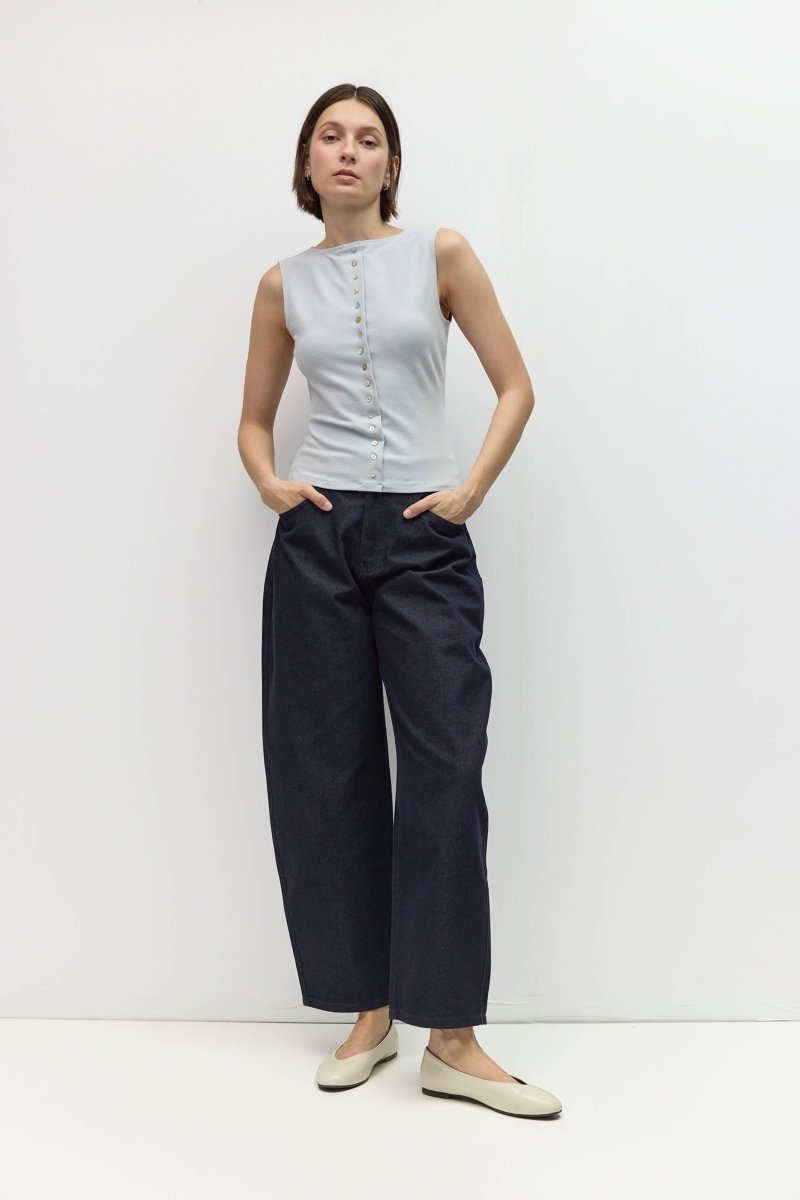 Camisole Angela Bleue All Row - Ex-voto
