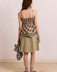 Camisole Azalea Carreaux Cardamome Damson Madder - Ex-voto