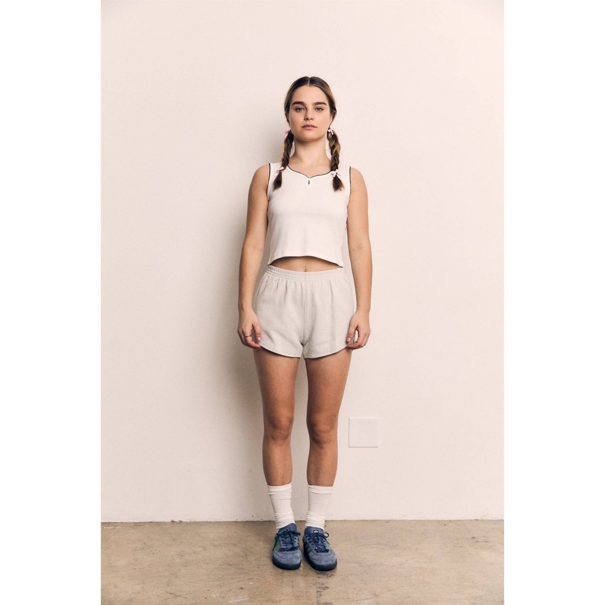Camisole Blanche Couture Contrastée The Blank Lab - Ex - voto