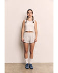 Camisole Blanche Couture Contrastée The Blank Lab - Ex - voto