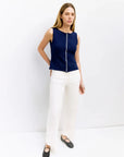 Camisole Boutonnée Marine Shelby All Row - Ex - voto