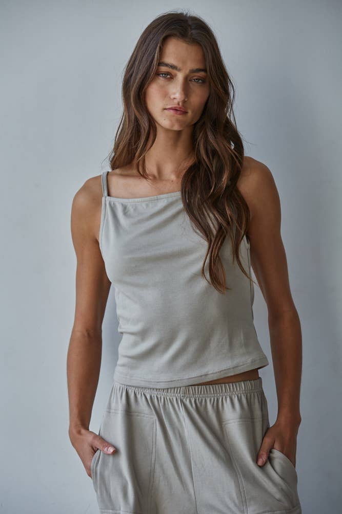 Camisole Bretelles Spaghetti Gris By Together - Ex - voto