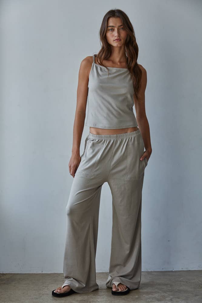 Camisole Bretelles Spaghetti Gris By Together - Ex - voto