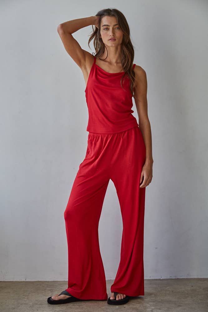 Camisole Bretelles Spaghetti Rouge By Together - Ex - voto