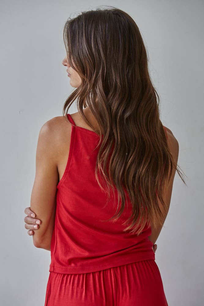 Camisole Bretelles Spaghetti Rouge By Together - Ex - voto