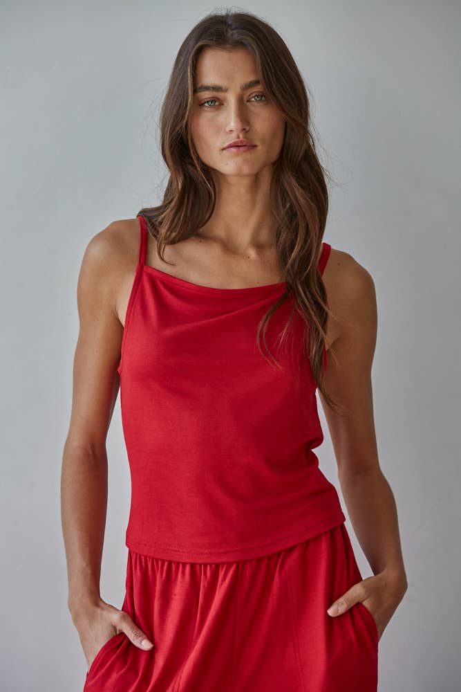 Camisole Bretelles Spaghetti Rouge By Together - Ex - voto