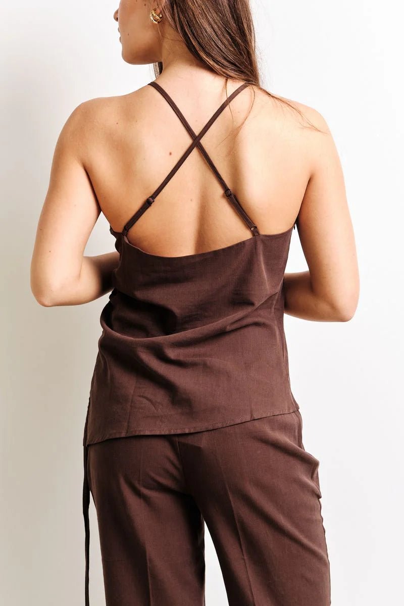 Kuwalla Cacao Terry Linen Camisole – Ex-voto