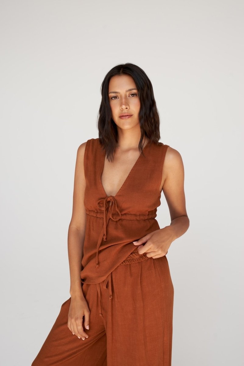 Camisole Hollie Cognac Dailystory - Ex - voto