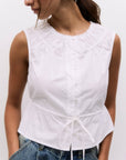 Camisole Margo Poplin Blanche All Row - Ex - voto