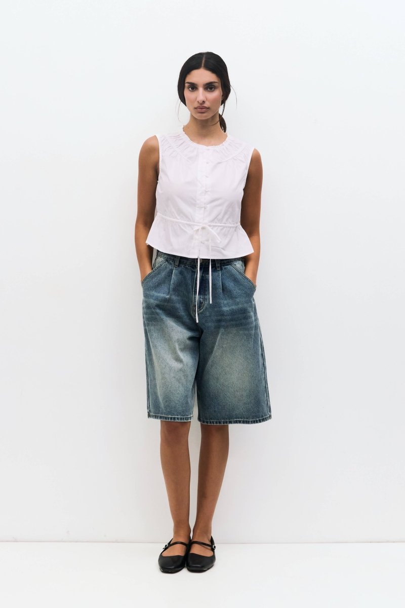 Camisole Margo Poplin Blanche All Row - Ex - voto