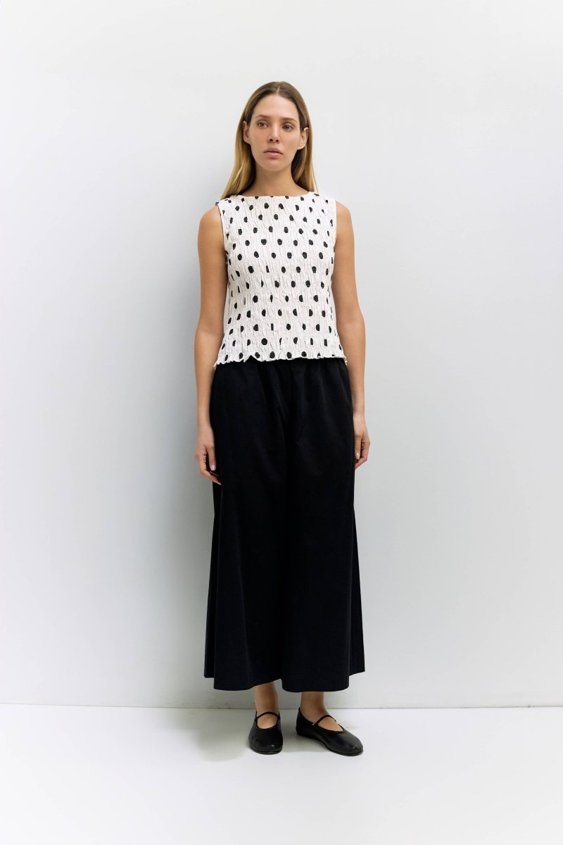 Camisole Natalie Blanche à Pois All Row - Ex - voto