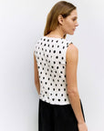 Camisole Natalie Blanche à Pois All Row - Ex - voto