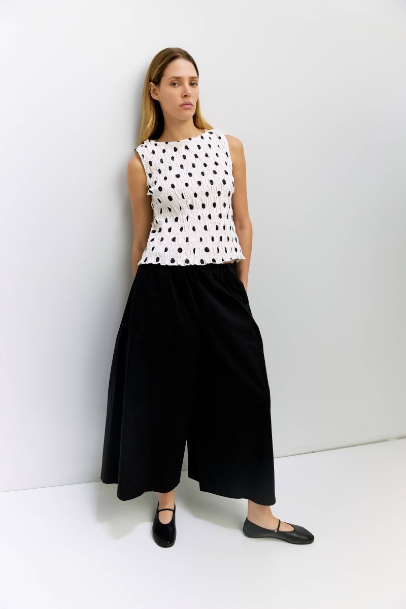 Camisole Natalie Blanche à Pois All Row - Ex - voto