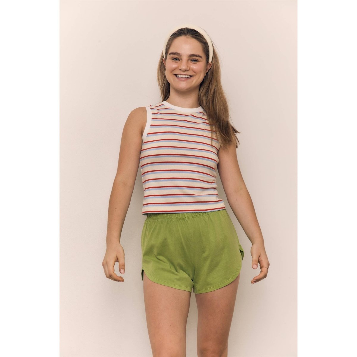 Camisole Rayée Orange et Bleu The Blank Lab - Ex - voto