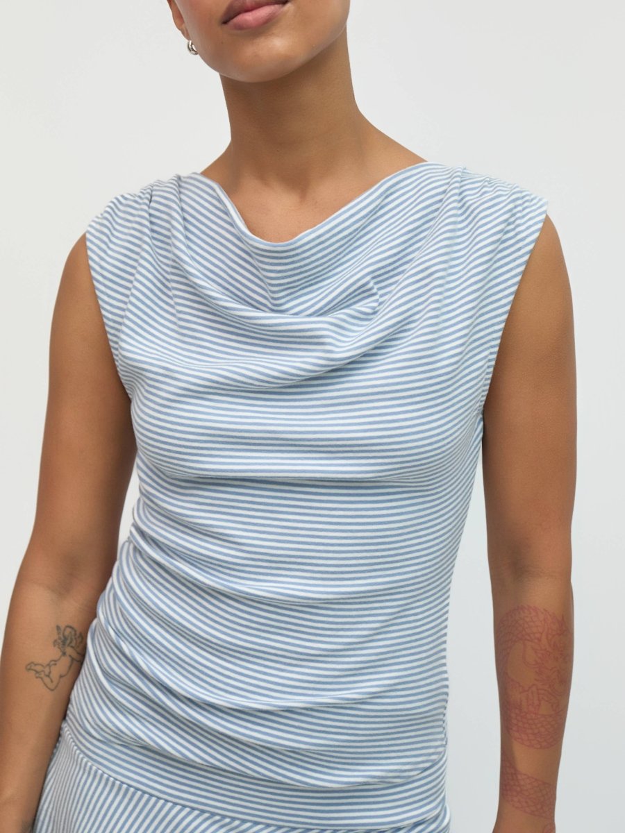 Camisole Rayée Rumi Bleu et Blanc Mod Ref - Ex - voto