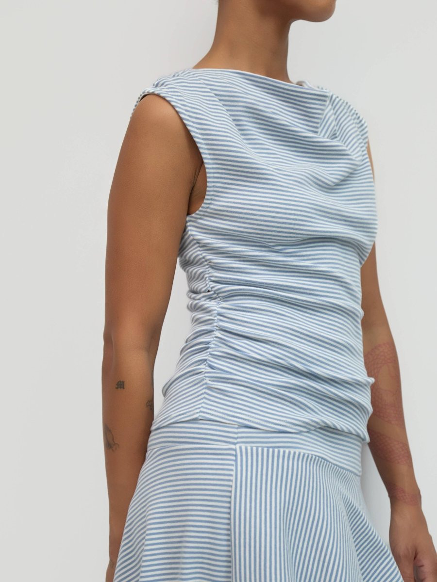 Camisole Rayée Rumi Bleu et Blanc Mod Ref - Ex - voto