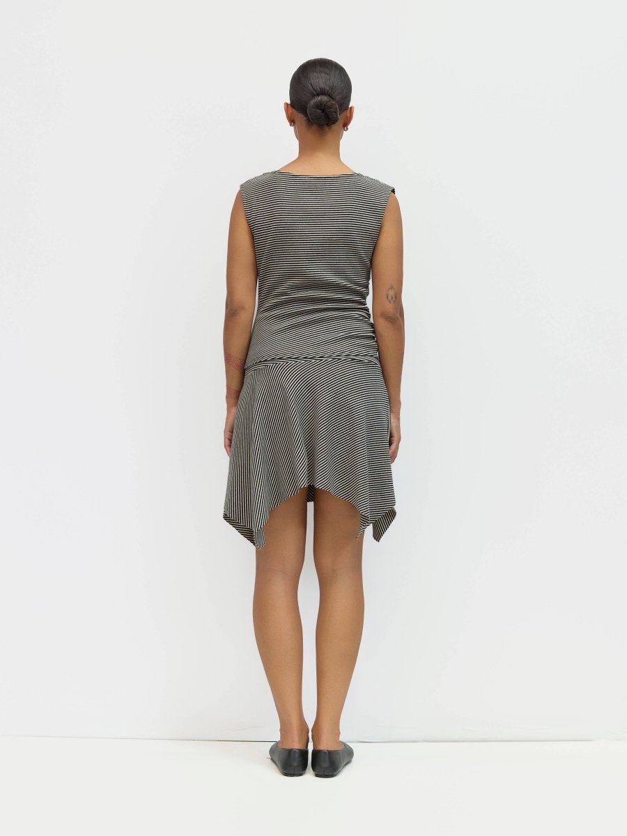 Camisole Rayée Rumi Noire et Beige Mod Ref - Ex - voto