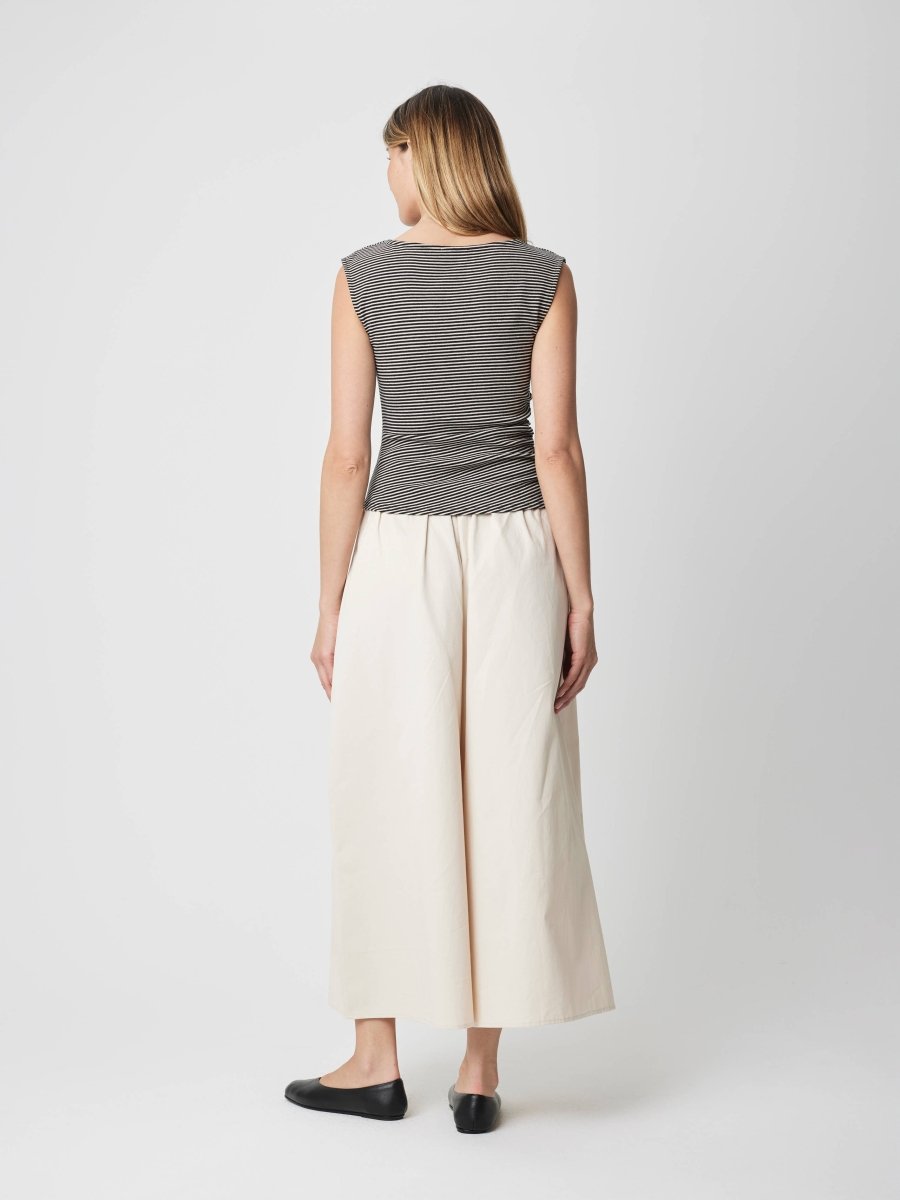 Camisole Rayée Rumi Noire et Beige Mod Ref - Ex - voto