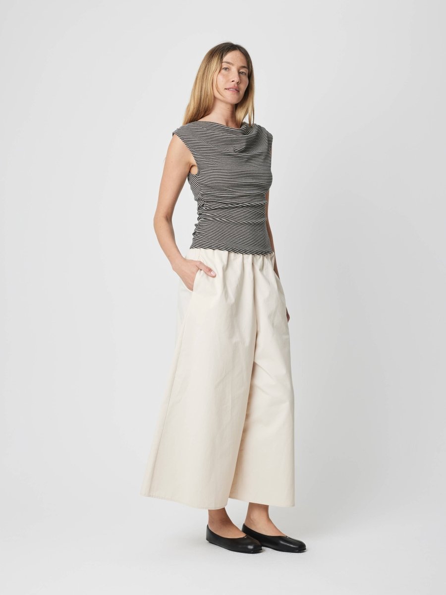 Camisole Rayée Rumi Noire et Beige Mod Ref - Ex - voto