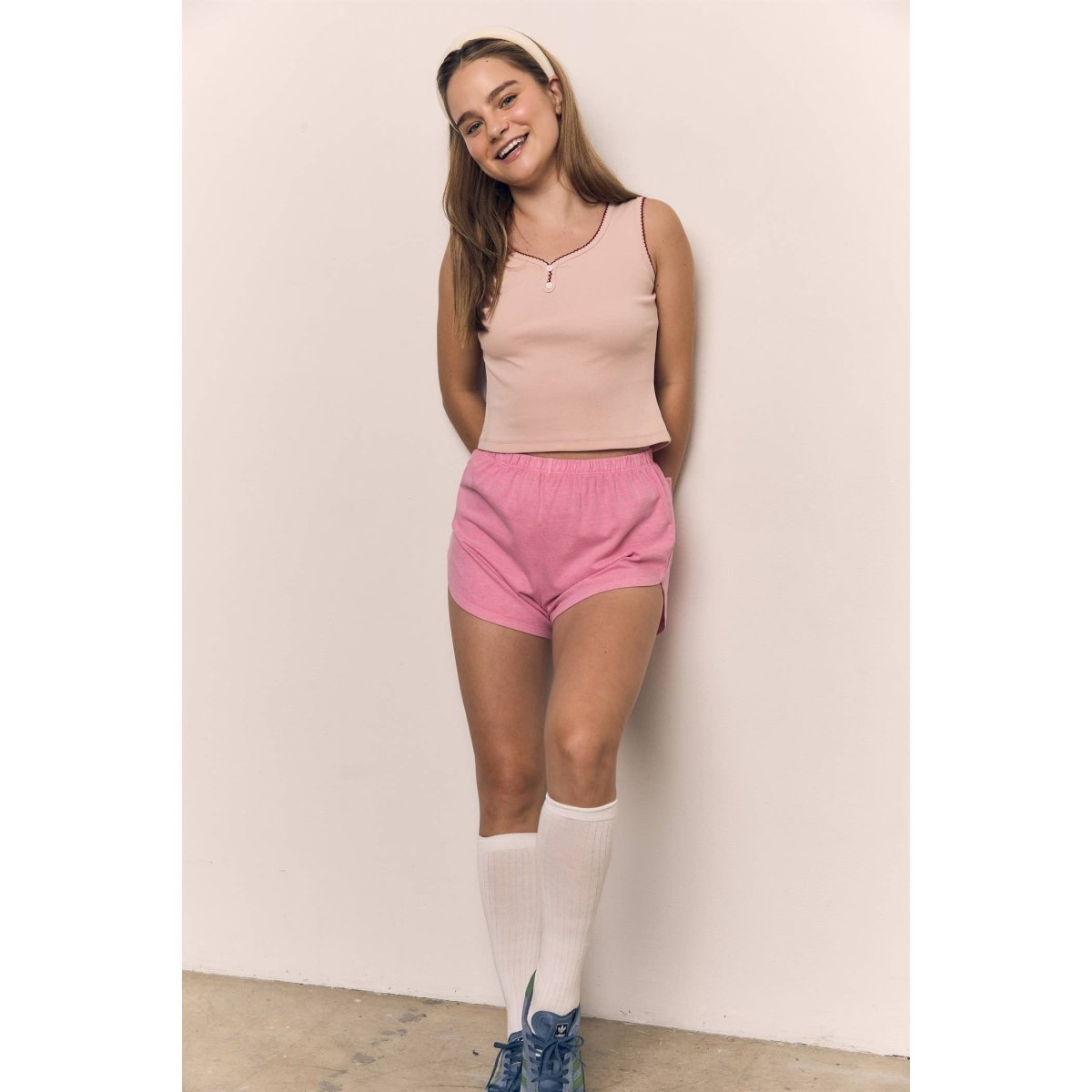 Camisole Rose Couture Contrastée The Blank Lab - Ex - voto