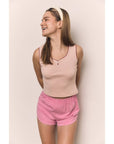 Camisole Rose Couture Contrastée The Blank Lab - Ex - voto