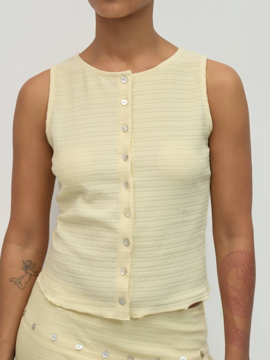Camisole Roxy Jaune Beurre Mod Ref - Ex - voto