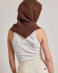 Capuchon avec foulard en Alpaca Brun Chocolat Arctic Fox - Ex-voto