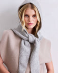 Capuchon avec foulard en Alpaca Gris Clair Arctic Fox - Ex - voto