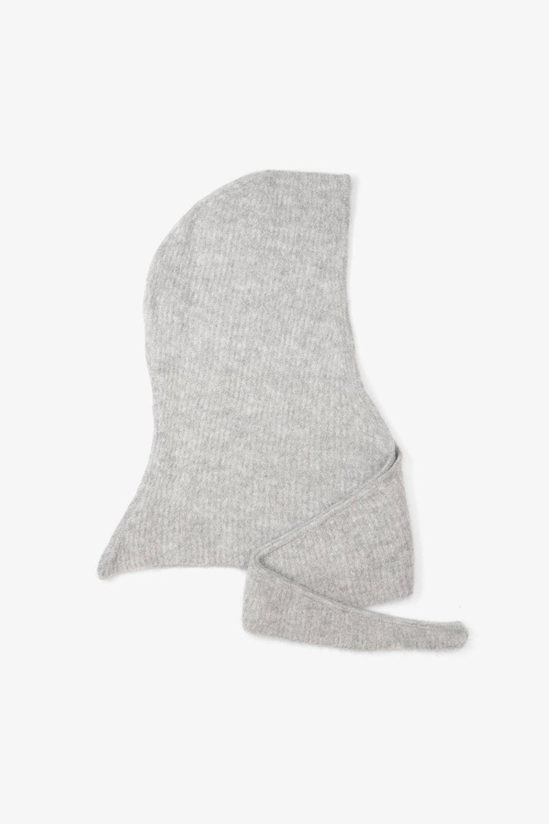 Capuchon avec foulard en Alpaca Gris Clair Arctic Fox - Ex - voto