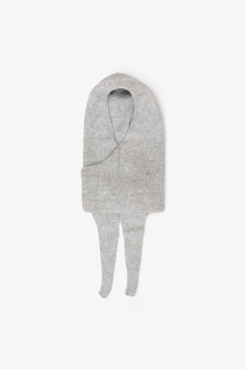 Capuchon avec foulard en Alpaca Gris Clair Arctic Fox - Ex - voto