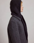 Capuchon avec foulard en Alpaca Noir Arctic Fox - Ex-voto