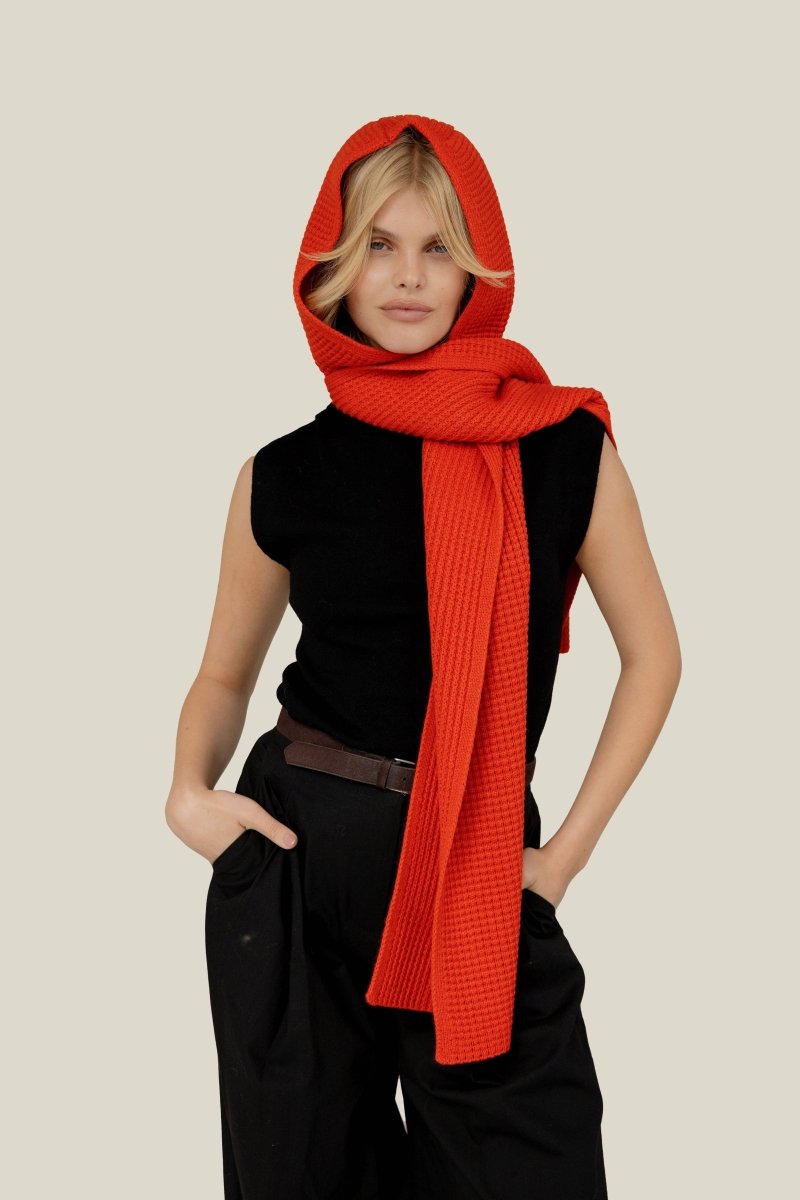 Capuchon avec Foulard Rouge Arctic Fox - Ex - voto