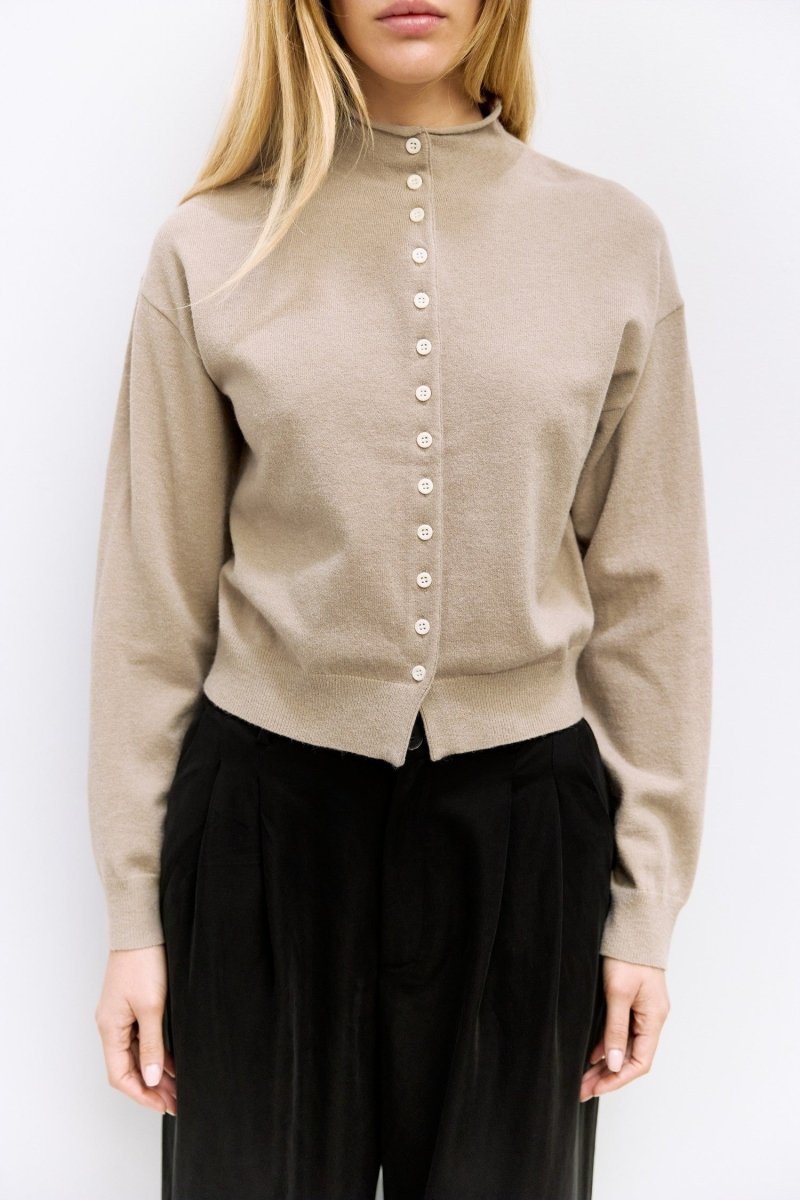 Cardigan Brooks Taupe All Row - Ex - voto