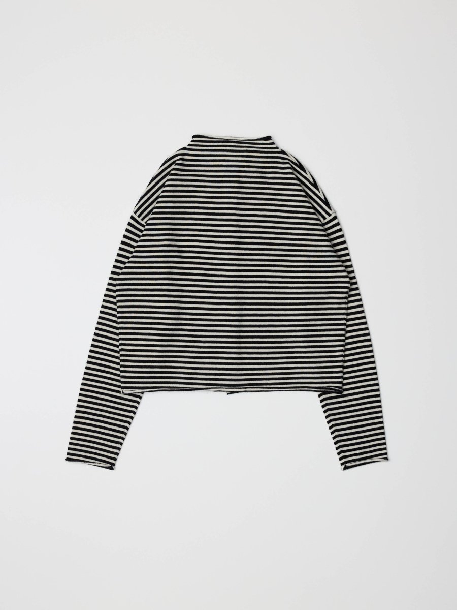 Cardigan Elisa Rayures Noires et Blanches All Row - Ex - voto
