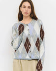 Cardigan Gayle Argyle All Row - Ex - voto