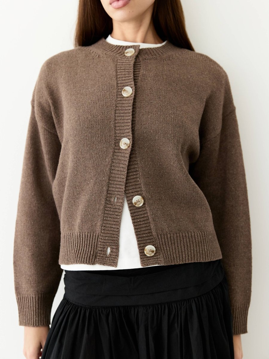 Cardigan Lucy Mocha All Row - Ex - voto