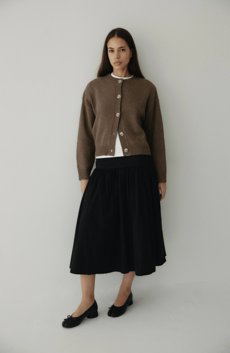 Cardigan Lucy Mocha All Row - Ex - voto