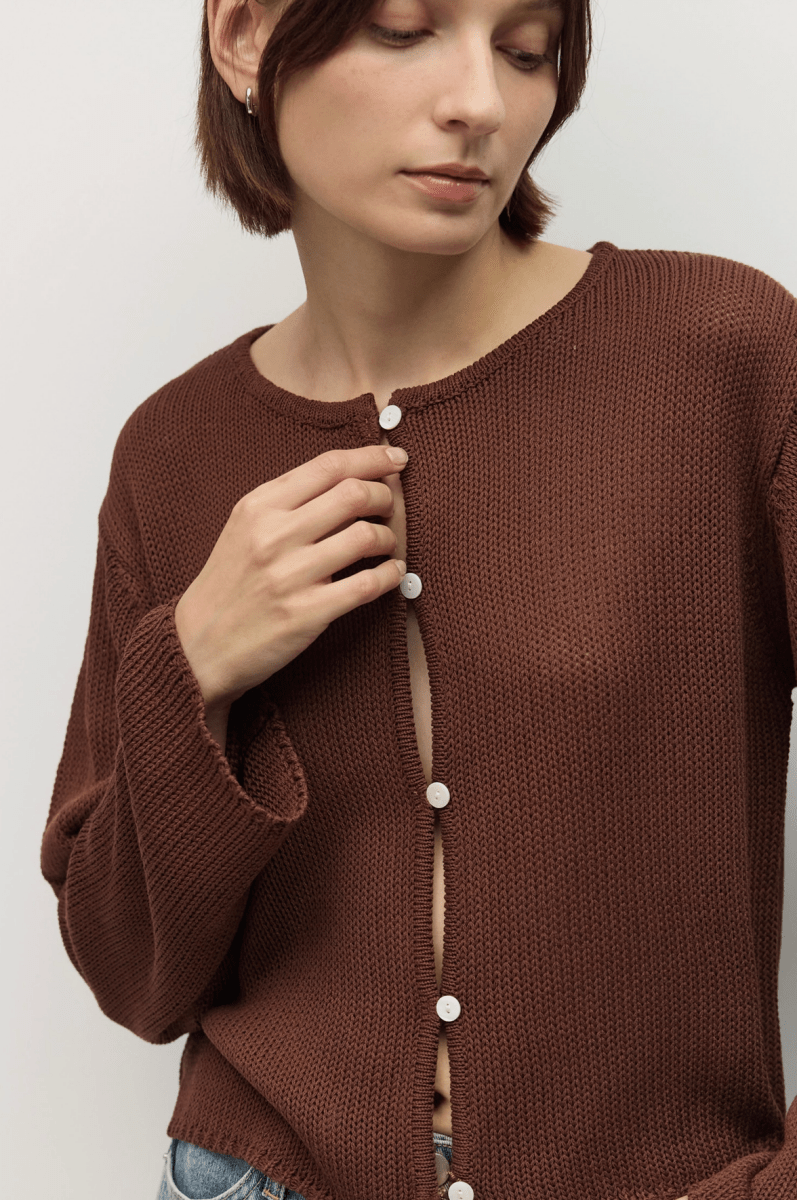 Cardigan Morgan Brun All Row - Ex-voto