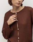 Cardigan Morgan Brun All Row - Ex-voto