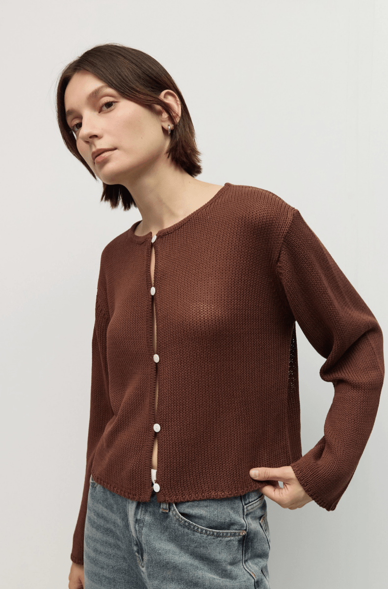 Cardigan Morgan Brun All Row - Ex-voto