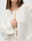 Cardigan Morgan Crème All Row - Ex-voto