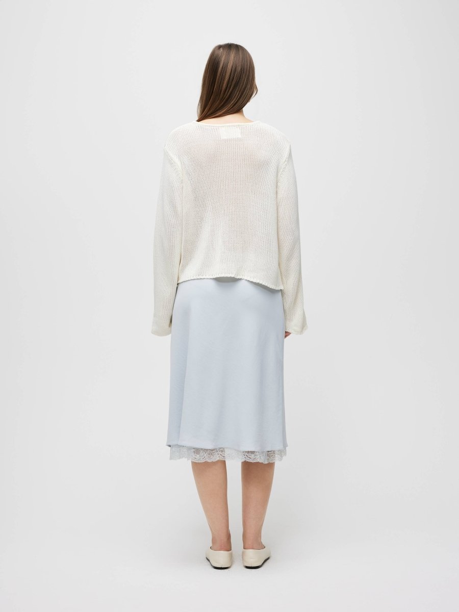 Cardigan Morgan Crème All Row - Ex-voto