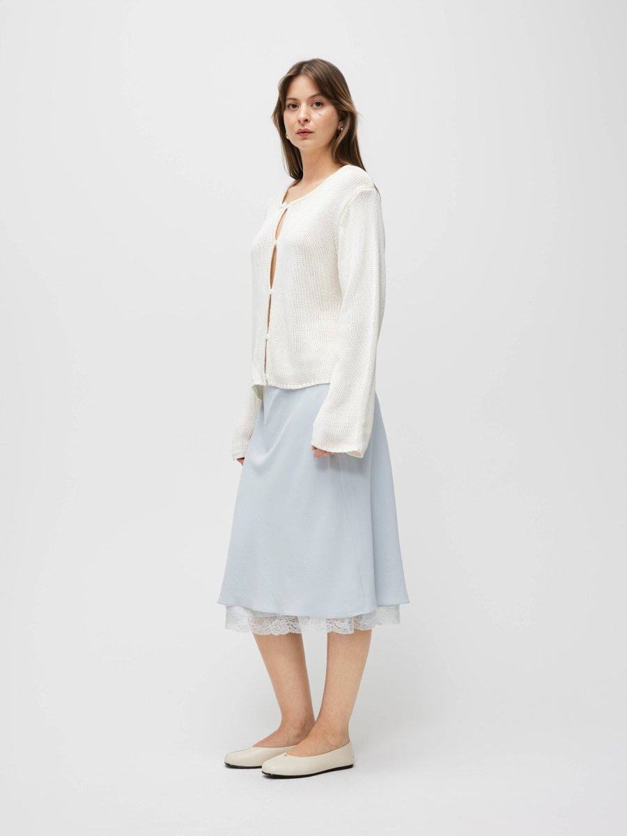 Cardigan Morgan Crème All Row - Ex-voto