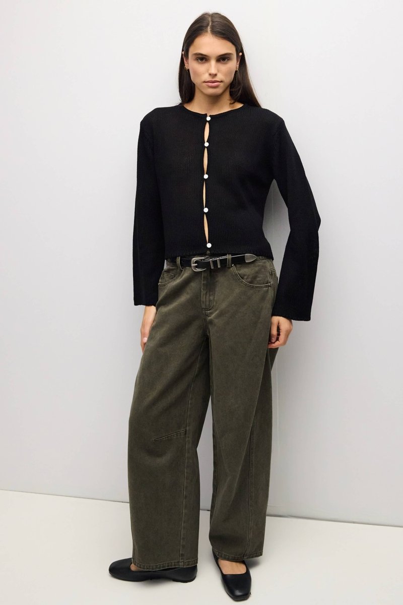 Cardigan Morgan Noir All Row - Ex-voto